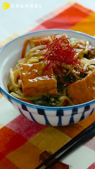 厚揚げと小松菜の豚バラあんかけ♪