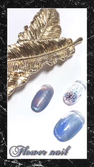 【ダイソー＆ちふれ】マニキュアで出来るクリアホロフラワーネイル🌼