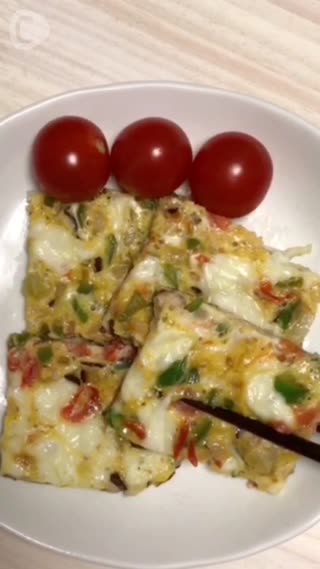 髪の傷み・抜け毛に効果的♪カラフルオープンオムレツ♪