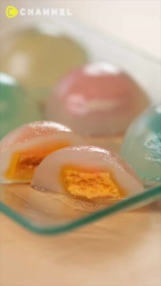 คัสตาร์ดเค้กวิบวับจากแป้งมันสำปะหลัง