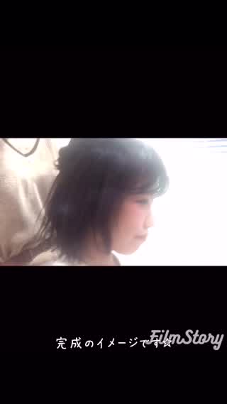 ボブハーフアップアレンジminastyle