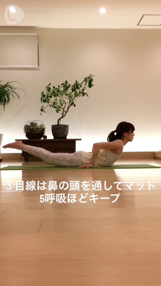 背中の引き締め バッタのポーズ