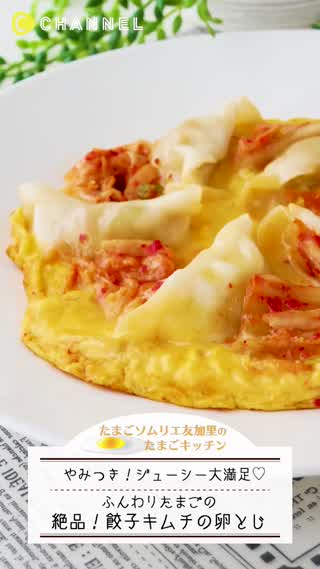 簡単！ジューシー餃子のふんわり卵とじ