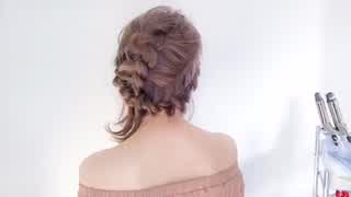 4/13本日の簡単可愛い春の裏編みヘアアレンジ