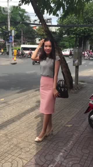 【ベトナム最新情報】体型を魅力的にみせるAラインスカートコーデ