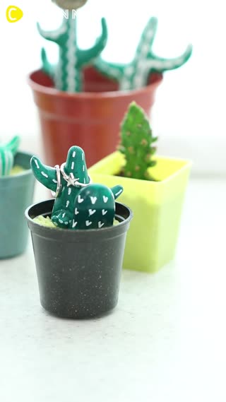 かわいい指輪置きを作ろう！紙粘土でつくるサボテンの形をした簡単DIY収納
