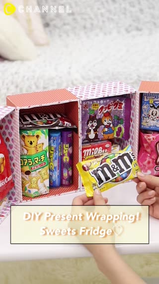 DIY Present Wrapping! Sweets Fridge♡