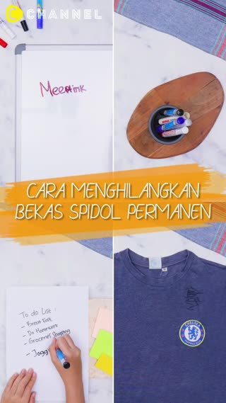 Cara menghilangkan bekas spidol permanen