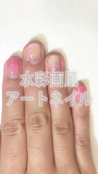 超簡単！ぱっと目を引く水彩画風アートネイル