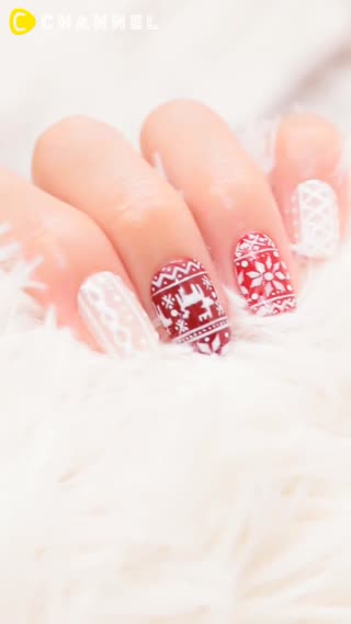 想在冬天擁有♡北歐圖騰風指彩