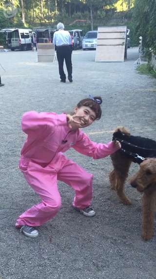 ワンニャンオリジナルのピンクつなぎぃ♡