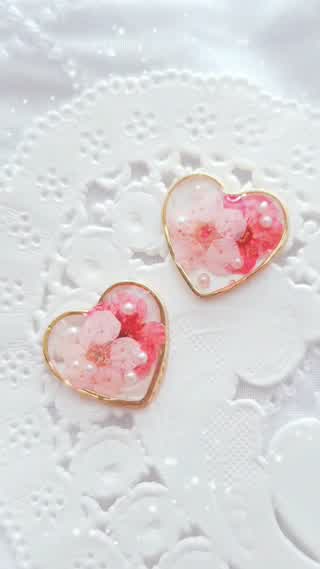 【アクセサリーパーツDIY】フラワー＆パールのラブリーパーツ