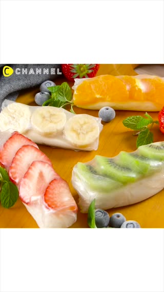 Perfect for Spring! Fruit Spring Rolls🍓
