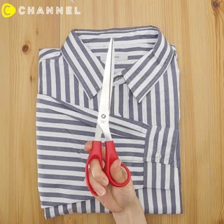 使用1件襯衫DIY 切下貼上變成3品項