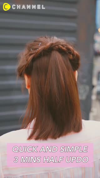 QUICK AND SIMPLE  3 MINS HALF UPDO
