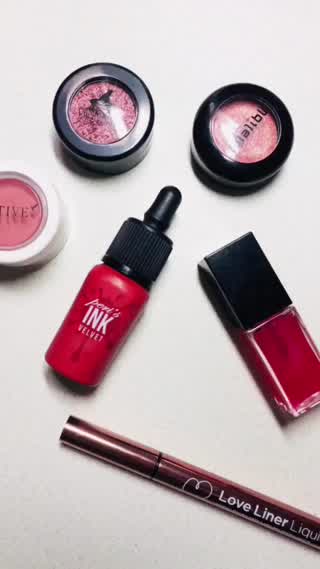 パーティーにぴったり！赤コスメを使用した【派手顔】メイク！