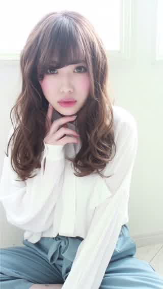 ふんわりナチュラルが定番！大きめウェーブでナチュラルスタイル！