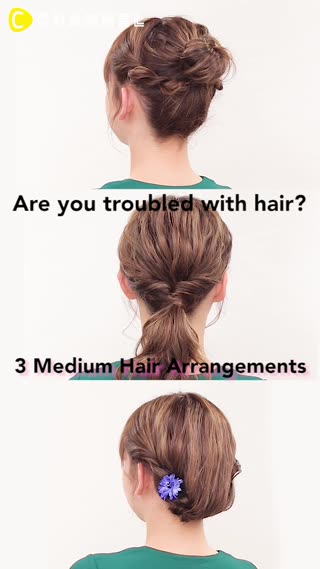 3 Medium Hair Arrangements