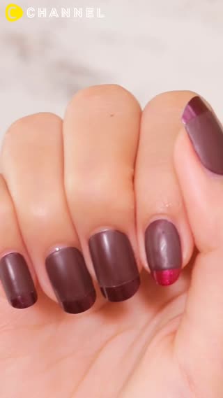 只要3個步驟就可以完成漂亮的指彩♡簡單的霧面法式指彩