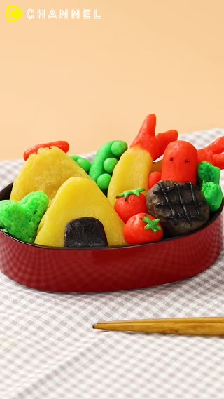 Entire Bento made from Sweet Potato!