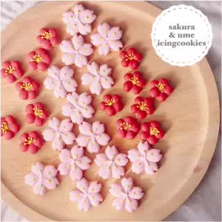 春ギフトにぴったりな 桜と梅のアイシングクッキーです C Channel