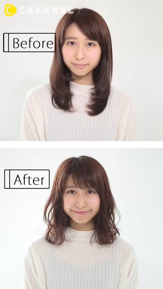 ヘアカットで印象変え！透け感ミディアム