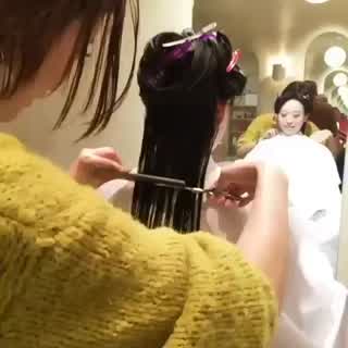 ロングからボブにバッサリカット