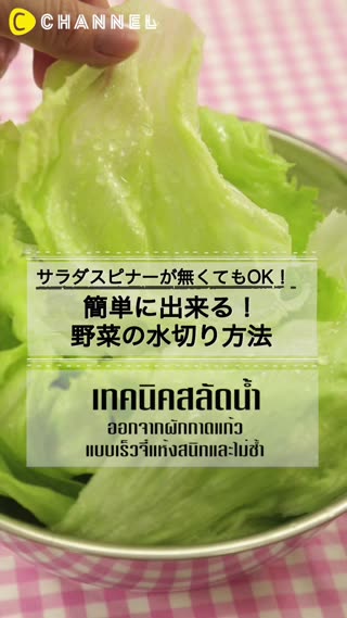 เทคนิคสลัดน้ำออกจากผักกาดแก้วแบบเร็วจี๋ 