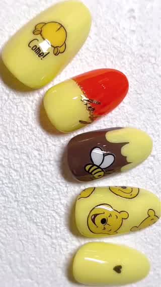 簡単可愛い 3色で作るプーさんネイル Orly Allthatnail Peachy ライブドアニュース