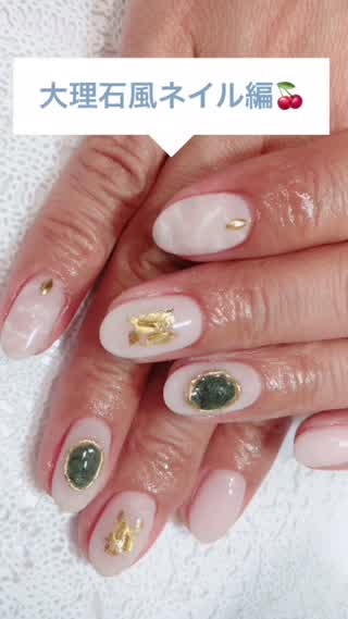 3色だけでとっても簡単！大理石風ネイルのやり方♡