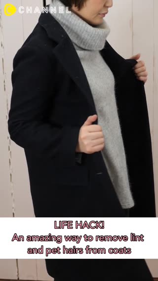 LIFE HACK! How to remove lint from coats