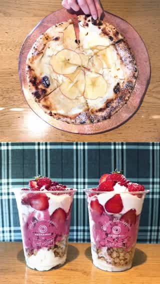 期間限定のいちごパフェとピザが美味しいmuseさん*\(^o^)/*