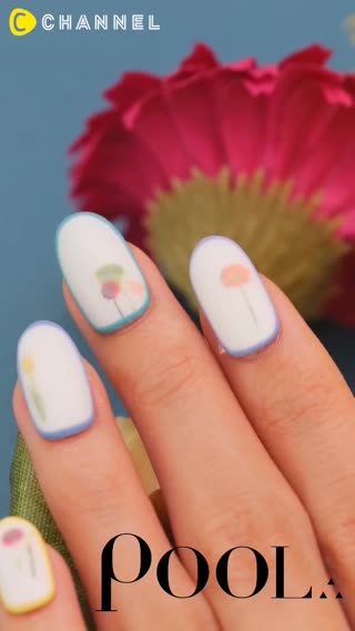 暖活又鮮豔♡糖果風圓邊指彩