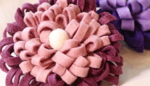 切って貼るだけ フラワーフェルトヘアゴム C Channel