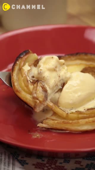 冰火五重天！不用包的蘋果派