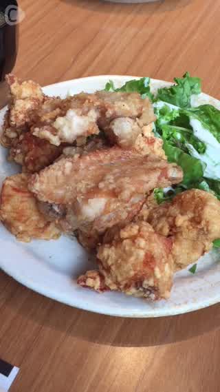 唐揚げ10個盛り定食！をどり@お台場