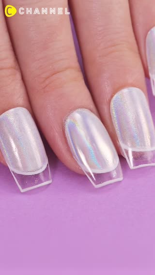 Clear Tips! Space French Nails