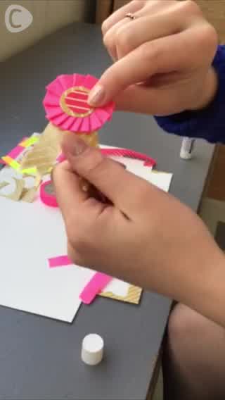 超カワイイ！カンタンにマスキングテープでロゼッタを作るの巻♡その④