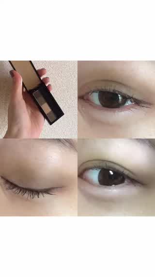 Visseのアイブローパウダーを使用した秋アイメイク方法