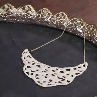 脇役グルーガンが主役に♪「グルーの透かしネックレス」