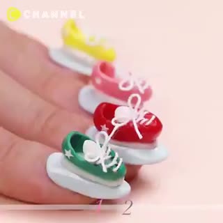 Nail Art Bentuk Sepatu 3D