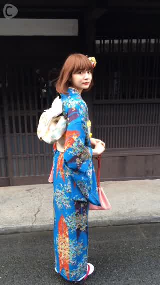 愛媛県で着物を着たよ(^O^)