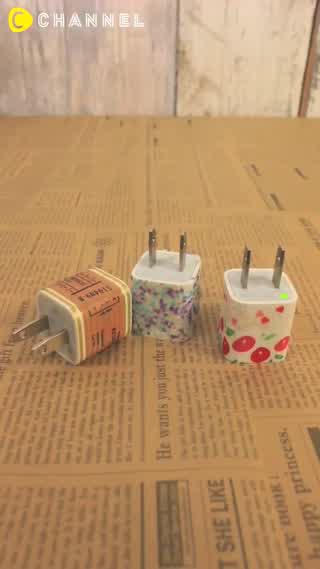 iPhone充電器を簡単デコレーション！かわいくて被らないから超使える！