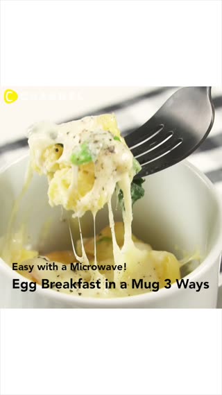 Breakfast in a Mug 3 Ways (w/ Eggs)
