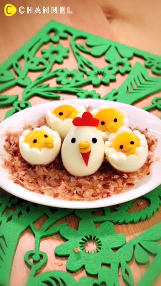 Cute Boiled Egg Art: Chicken