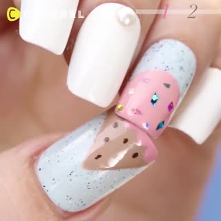 Super Cute Ice Cream Nail Art