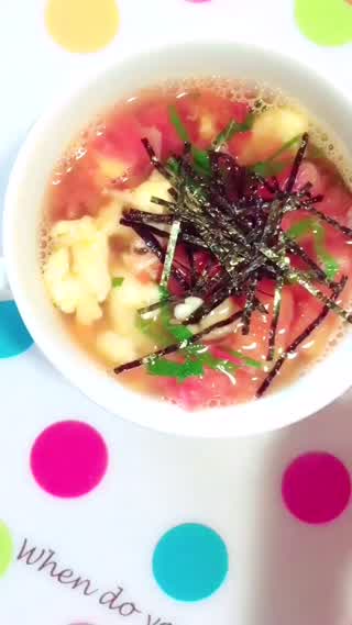 ごま油香る！《和風トマトスープ》の作り方